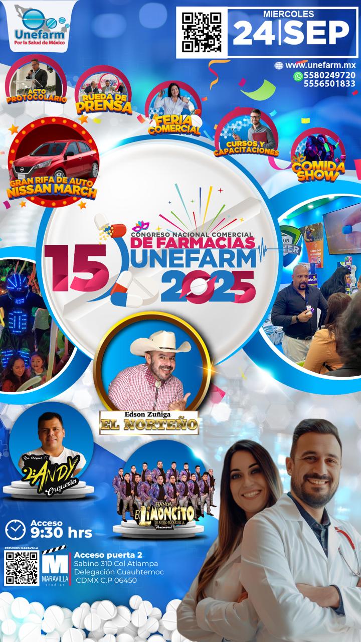 Imagen promocional de evento farmacéutico